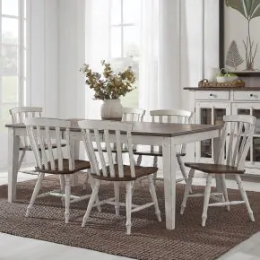 Liberty Furniture 741-CD-7RLS Liberty Furniture 741-CD-7RLS Al Fresco - 7 Piece Rectangular Table Set - Graphite & Whitestone