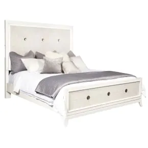 Samuel Lawrence Furniture S910-BR-K3 Melrose - King Panel Bed with LED Lights in a White Finish - White