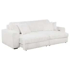Coaster Fine Furniture 600535PB1 Jacana - LAF Power Sofa Chaise With 2 Piece Pillow, Box 1 of 2 - Ivory