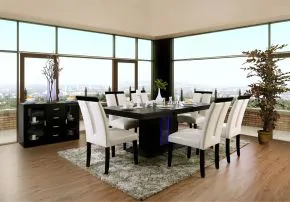 Furniture of America CM3394T Evangeline - Dining Table - Black / Beige