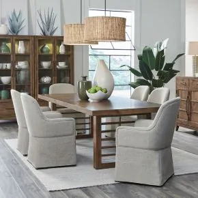 Liberty Furniture 936-DR-72PS Liberty Furniture 936-DR-72PS Shaker Lakes - 7 Piece Double Pedestal Table Set - Harvest Brown