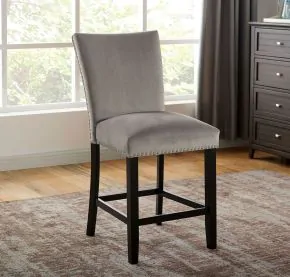 Furniture of America CM3744GY-PC-2PK Kian - Counter Height Chair (Set of 2) - Black / Light Gray