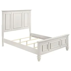 CoasterEssence 201301Q Sandy Beach - Wood Queen Panel Bed - Cream White