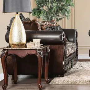 Furniture of America SM6405-LV Jamael - Loveseat - Brown / Espresso
