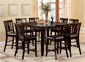 Furniture of America CM3336PT Edgewood - Square Counter Height Table - Espresso