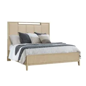 Samuel Lawrence Furniture S952-BR-K5 Kendall - California King Upholstered Panel Bed - Light Brown