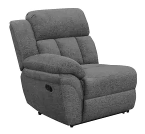 CoasterEssence 609540LR Bahrain - Upholstered LAF Recliner - Charcoal