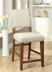 Furniture of America CM3324PC-2PK Sania - Counter Height Chair (Set of 2) - Rustic Oak