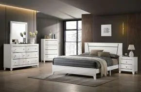 Furniture of America FOA7038WH-CK Magdeburg - California King Bed - White
