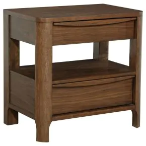 Coaster Fine Furniture 223322 Maderia - 2-Drawer Nightstand Bedside Table - Walnut