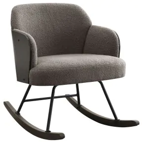 Coaster Fine Furniture 602626 Paige - Boucle Upholstered Mid Back Rocking Chair - Taupe