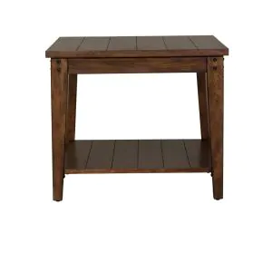 Liberty Furniture 210-OT1023 Liberty Furniture 210-OT1023 Lake House - Square Lamp Table - Rustic Brown