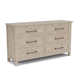 Riverside Furniture 79260 Bennett - Six Drawer Dresser - Frosted Gray