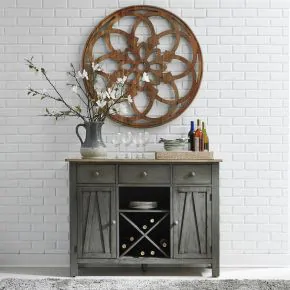 Liberty Furniture 62-SR4836 Lindsey Farm - Server - Gray & Sandstone