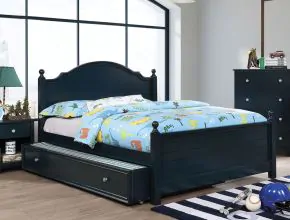 Furniture of America CM7158BL-T-BED-VN Diane - Twin Bed - Blue