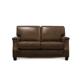 England Furniture 5306ALN Salem Leather Loveseat with nails
