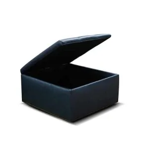 England Furniture 76581LN Hendrix Leather Storage Ottoman with Nails