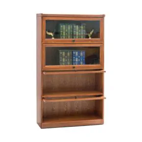 Tennessee Enterprises 8641BRH 4-Door Barrister Bookcase w/ Lift Up Slide Back Doors