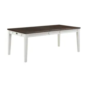 Tennessee Enterprises KS4080 Kelsey Dining Leg Table w/ 1 pc 16" Leaf