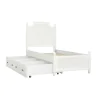 Samuel Lawrence Furniture S920-YBR-K10 Savannah - Twin Poster Bed with Trundle - White Finish - White