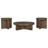 Coaster Fine Furniture 710138-S3 Kinkaid - 3 Piece Solid Wood Coffee And End Table Set - Brown