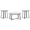 Coaster Fine Furniture 723238-S3 Hugo - 3 Piece Faux Marble Coffee And End Table Set - White