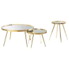 Coaster Fine Furniture 723918-S2 Kaelyn - 3 Piece Round Coffee And End Table Set - Gold