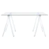 CoasterEssence 801535 Amaturo - Glass Top Acrylic Writing Desk - Clear