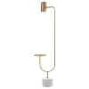 CoasterEssence 923309 Jodie - Adjustable Floor Lamp Side Table - Antique Brass