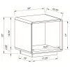 Coaster Fine Furniture 710767 Paseo - Square End Side Table - White High Gloss