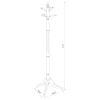 CoasterEveryday 3058 Riona - 6 Hook Freestanding Wood Coat Rack Hat Hanger - Merlot