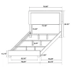 Coaster Fine Furniture 222831KEB1 Marceline - King Headboard, Footboard & Slats, Box 1 of 2 - Black