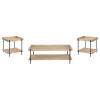 Coaster Fine Furniture 710308-S3 Fallon - 3 Piece Rectangular Coffee And End Table Set - Natural