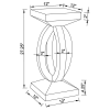 CoasterElevations 722517 Amalia - Square Mirrored Acrylic Crystal Side End Table - Silver