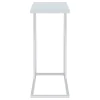 CoasterEveryday 900250 Stella - Glass Top C-Shaped Sofa Side Table - Chrome