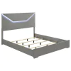 Coaster Fine Furniture 224971KEB2 Ives - King Side Rails & Slats, Box 2 of 2 - Gray High Gloss