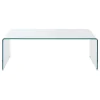 CoasterEssence 705328 Ripley - Rectangular Tempered Bent Glass Coffee Table - Clear