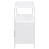 Coaster Fine Furniture 961642 Amherst - 2-Door Radio Weave Cane Metal Accent Cabinet - White