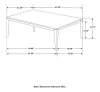 CoasterEssence 753518 Mozzi - Rectangular Faux Marble Coffee Table - Gray And Black