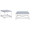 Coaster Fine Furniture 709728-S2 Lindley - 2 Piece Square Coffee And End Table Set - Chrome
