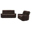 Coaster Fine Furniture 609571-S2 Navarro - 2 Piece Upholstered Reclining Sofa Set - Dark Brown
