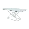 CoasterEssence 109451 Beaufort - Rectangular Glass Top Dining Table - Chrome
