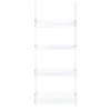 CoasterEssence 801553 Amaturo - 4-Shelf Acrylic Ladder Bookshelf - Clear