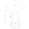 CoasterEveryday 900934 Elton - Round Wood Top Accent Side Table - Cherry