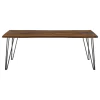 CoasterEssence 193861 Neve - Live Edge Dining Table - Gray Sheesham