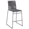 CoasterEssence 192064 Jerome - Woven Rope Metal Bar Chair (Set of 2) - Charcoal
