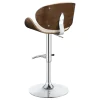 CoasterEssence 130505 Harris - Adjustable Bar Stool - Ecru And Chrome