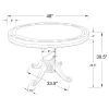 CoasterEssence 100871 Turk - Round Dining And Billiard Poker Game Table - Tobacco