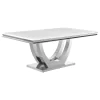 CoasterElevations 111101 Kerwin - Rectangular Stone Top Dining Table - White