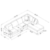 CoasterEssence 509347 Mccord - Upholstered Track Arm Sectional Sofa - Dark Gray